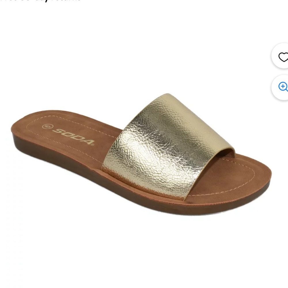 Soda Gold Sandals